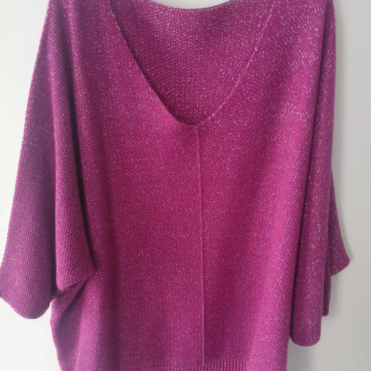 Pull maille prune